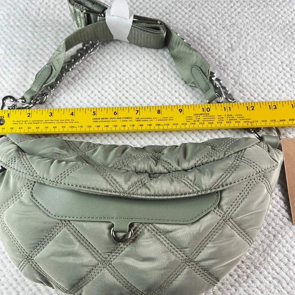 Steve Madden BCORY Sage‎ Quilted Nylon Sling Bag Fanny Pack Belt Bag Kids